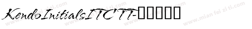 KendoInitialsITC TT字体转换